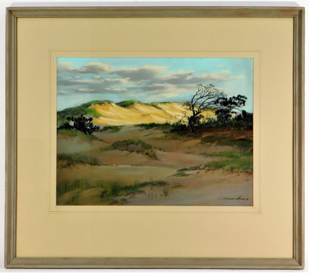 Appraisal: CHARLES GORDON HARRIS SAND DUNES PASTEL PAINTING Rhode Island -