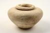 Appraisal: ANCIENT OINTMENT POT - Hellenistic White Alabaster rolled neck with