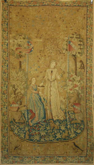 Appraisal: Large Franco-Flemish Mille-Fleurs Tapestry Panel in the late medieval style