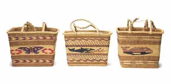 Appraisal: A Nootka Carrying Basket uh-chal-nuth with whale hunting design together