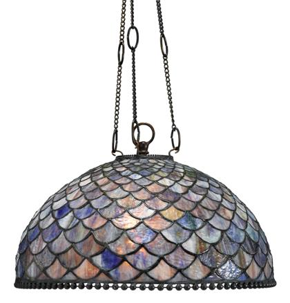 Appraisal: Tiffany-style leaded glass chandelier th century