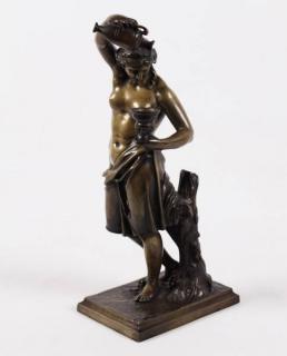 Appraisal: LOUIS GIELEN TH C BRONZE SCULPTURE OF FEMALE FIGURE TH