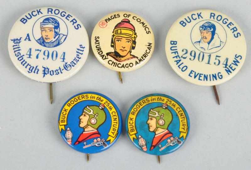 Appraisal: Lot of Buck Rogers Pin Back Buttons Description s Four