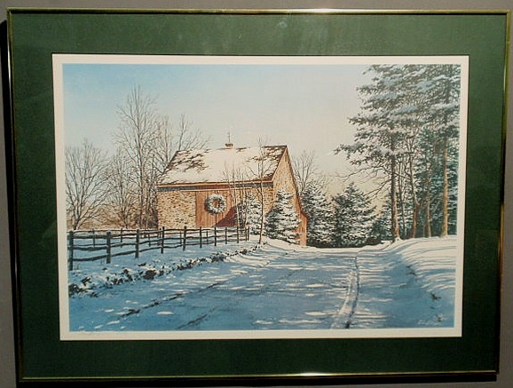 Appraisal: Richard Bollinger limited edition print of the Rosato Barn St