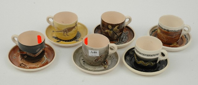 Appraisal: ESSEX WARE New South Wales circa Six slip cast ceramic