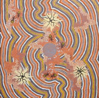 Appraisal: Painting Clifford Possum Jalpatjarri Catalog should read Copy of gallery