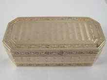 Appraisal: A silver gilt presentation box rectangular with cut corners fine