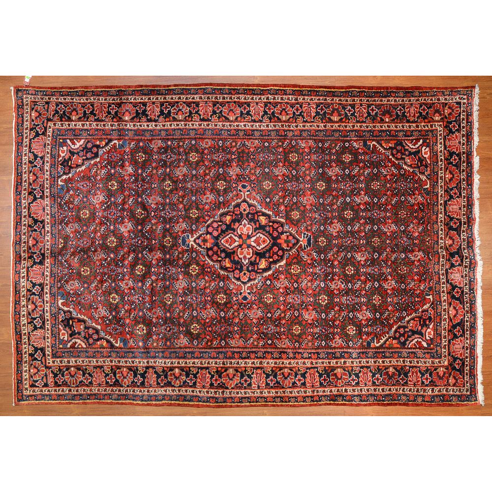 Appraisal: Hamadan Rug Persia x Fourth quarter- th century hand-knotted wool