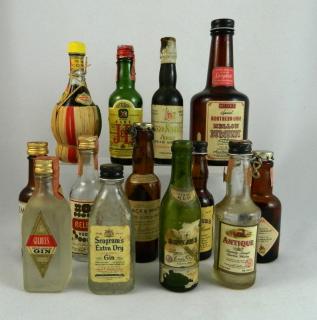 Appraisal: Spirits Spirits- miniature bottles- including 'Seagrams Whiskey Gin' 'Relska Vodka'