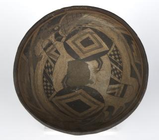 Appraisal: A Mimbres classic quail Circa th century the circular pottery