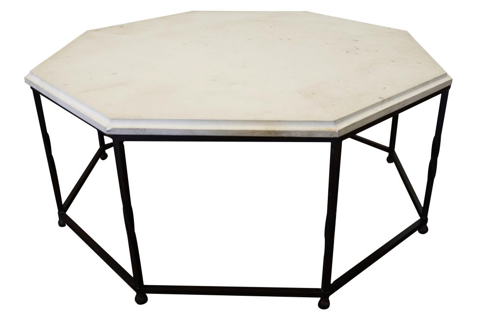 Appraisal: OCTAGONAL DINING TABLEpainted metal and composition unsigned inches diameter inches