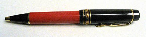 Appraisal: MONT BLANC Hemingway Ball Pen This pen has a coral