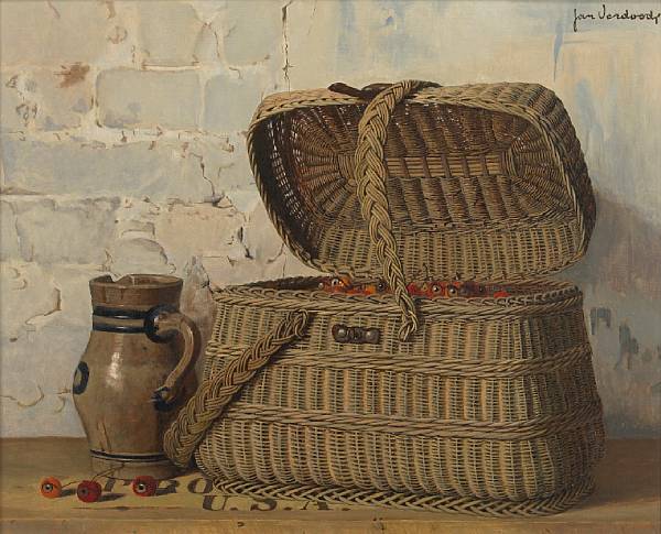 Appraisal: Jan Verdoodt Belgian - A still life with a basket