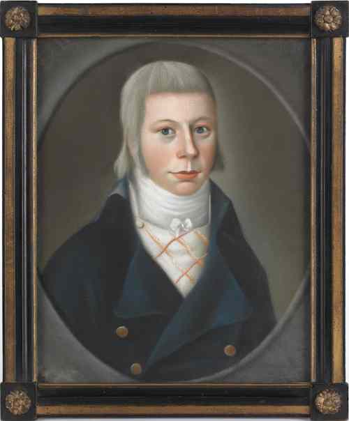 Appraisal: Continental pastel portrait of a young gentleman th c signed