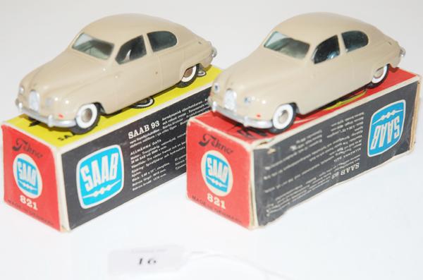 Appraisal: X TEKNO SAAB MODELS BOTH TAUPE E-M BOXES F-VG X