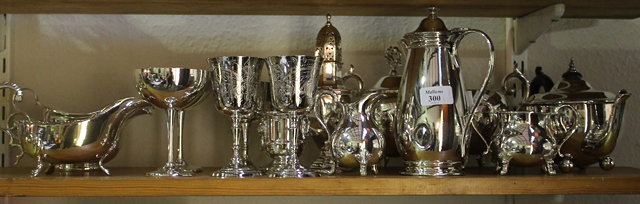 Appraisal: A COLLECTION OF SILVER PLATED WARES including a tea set