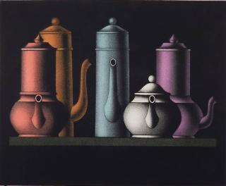 Appraisal: Mario Avati mezzotint Mario Avati French - - ''Les Cafetieres''