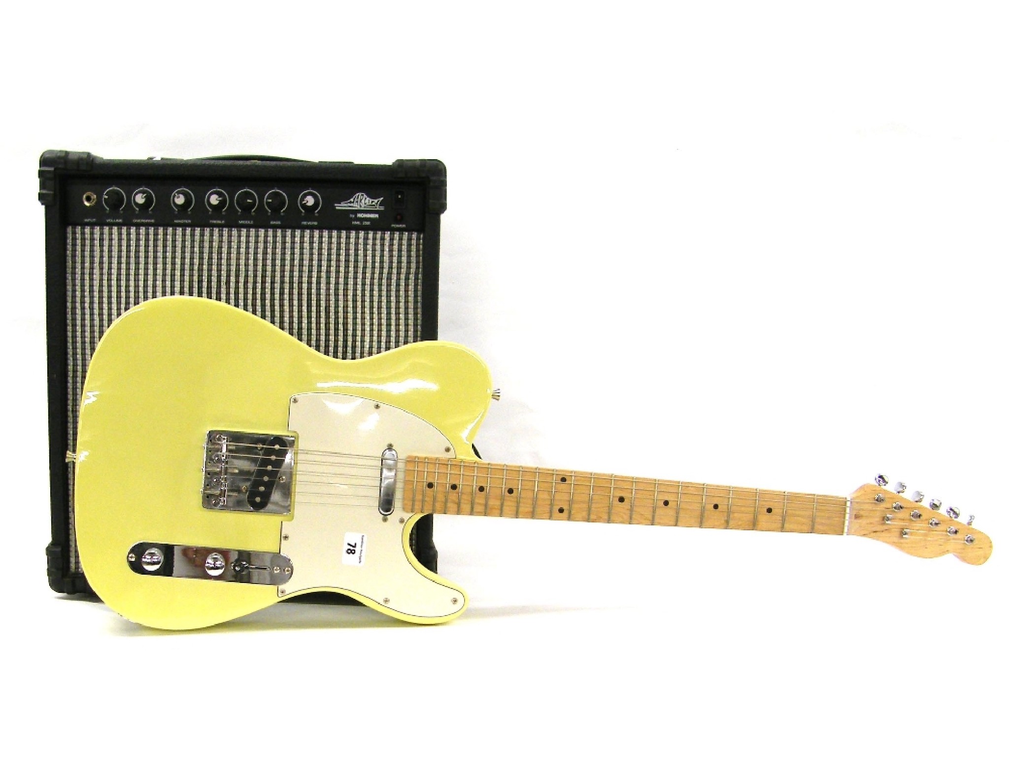 Appraisal: Project Telecaster style electric guitar cream finish electrics appear to