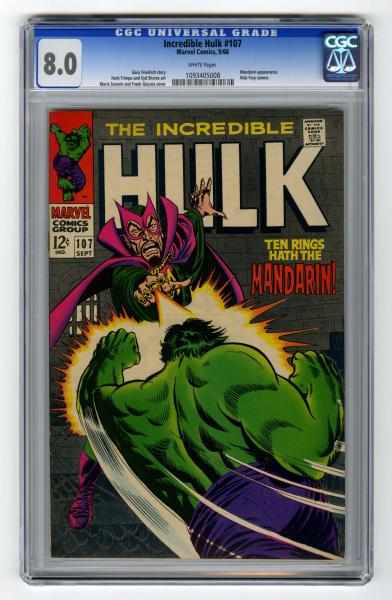 Appraisal: Incredible Hulk CGC Marvel Comics Click for full description