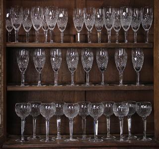 Appraisal: Lot of Waterford crystal stemware in the Lismore pattern consisting