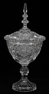 Appraisal: PRESSED GLASS COMPOTE PRESSED GLASS COMPOTE H A pressed glass