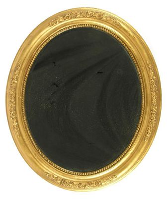 Appraisal: A Victorian giltwood and gesso oval mirror with a bevelled