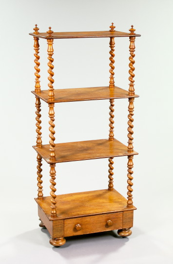 Appraisal: Victorian Rosewood Four-Tier Etagere mid- th century of Elizabethan influence