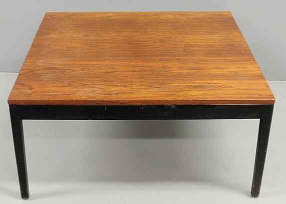 Appraisal: Rosewood and black painted square table designed by George Nelson