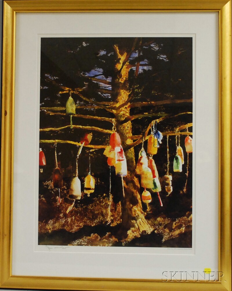 Appraisal: James Jamie Browning Wyeth American b Buoy Tree Signed Jamie