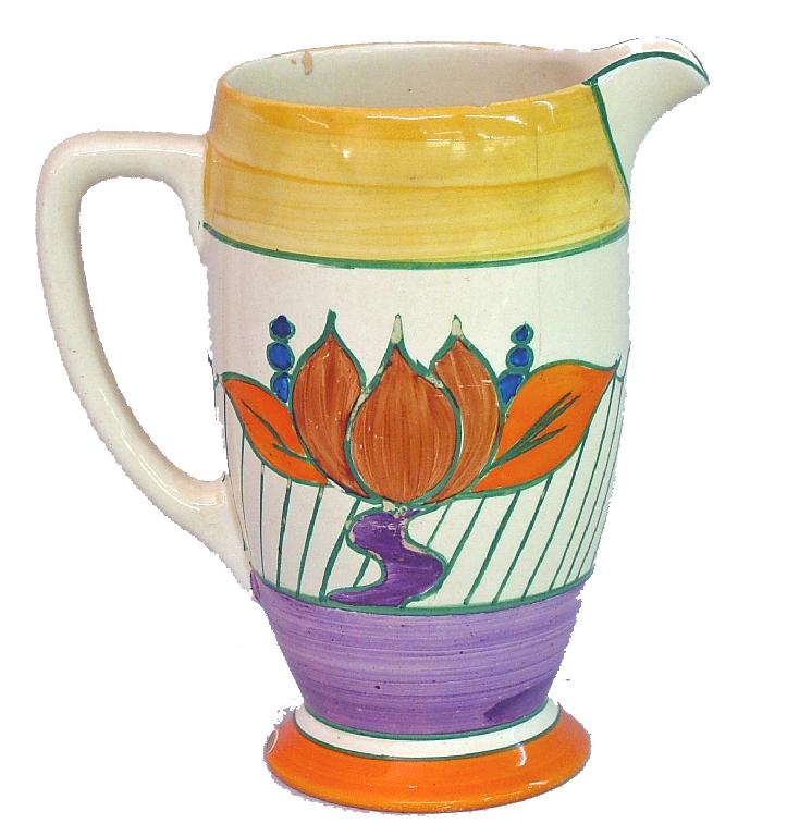 Appraisal: Lily' Fantasque coronet jug high a f