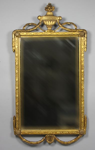 Appraisal: Mirror in French style gilt frame with urn of flowers