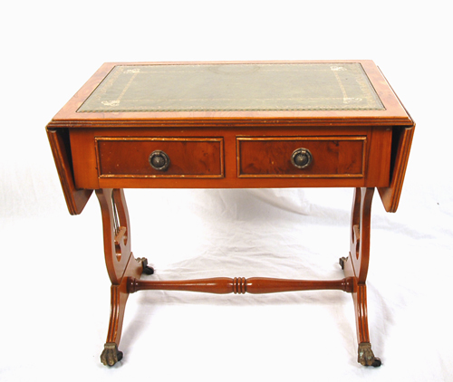 Appraisal: A Miniature English Sofa Table of yew or king wood