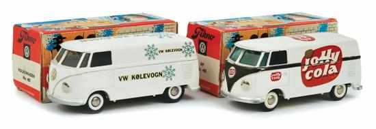 Appraisal: Two Tekno No VW Vans white clear windows white wall