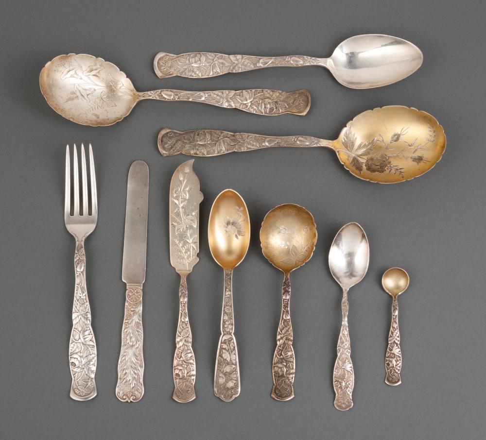 Appraisal: American Sterling Silver Flatware J B S M Knowles Rose