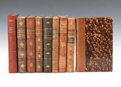 Appraisal: A Collection of French Leather Bound Books Nine books text