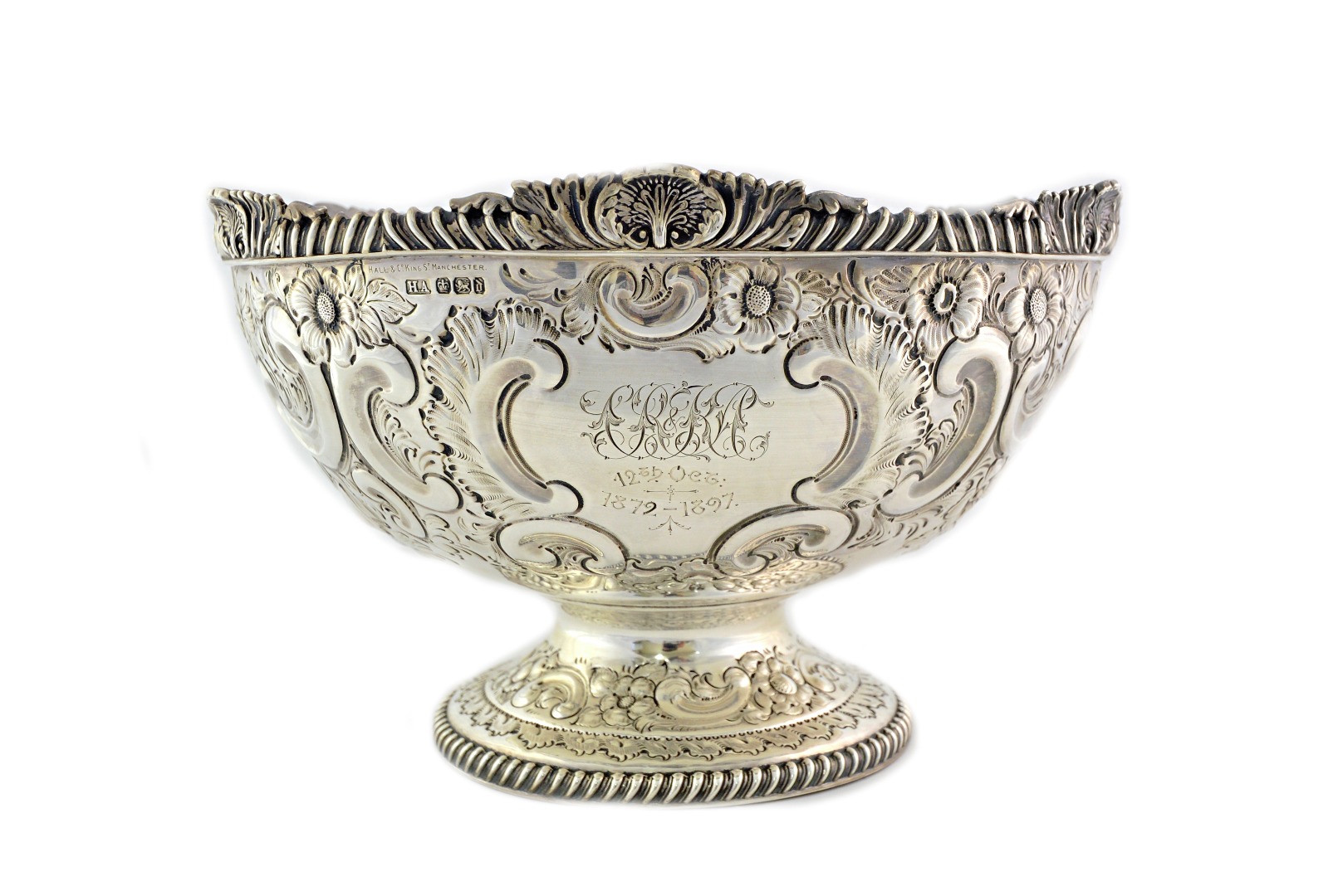 Appraisal: A late Victorian silver rose bowl Harry Wright Atkin Sheffield