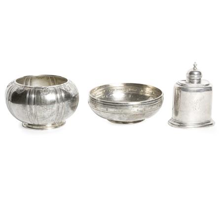 Appraisal: Group of Three Sterling Silver Table Articles Estimate -