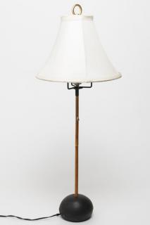 Appraisal: Mid-Century Modern architectural table lamp of bamboo and cast iron