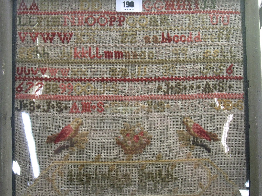 Appraisal: Framed sampler dated