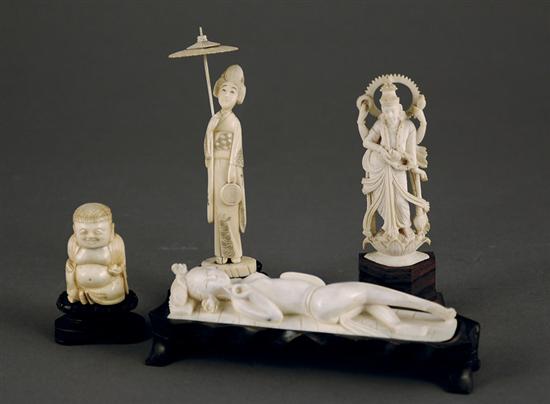 Appraisal: Carved ivory objects of vertu th th centurydoctors' lady L