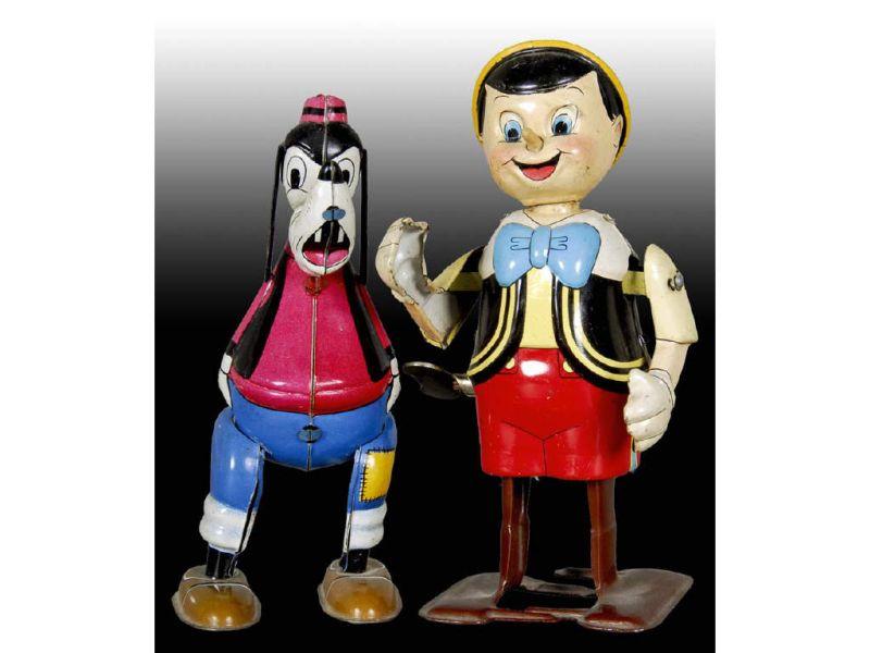 Appraisal: Lot of Linemar Tin Wind-Up Walt Disney Characte Description ''