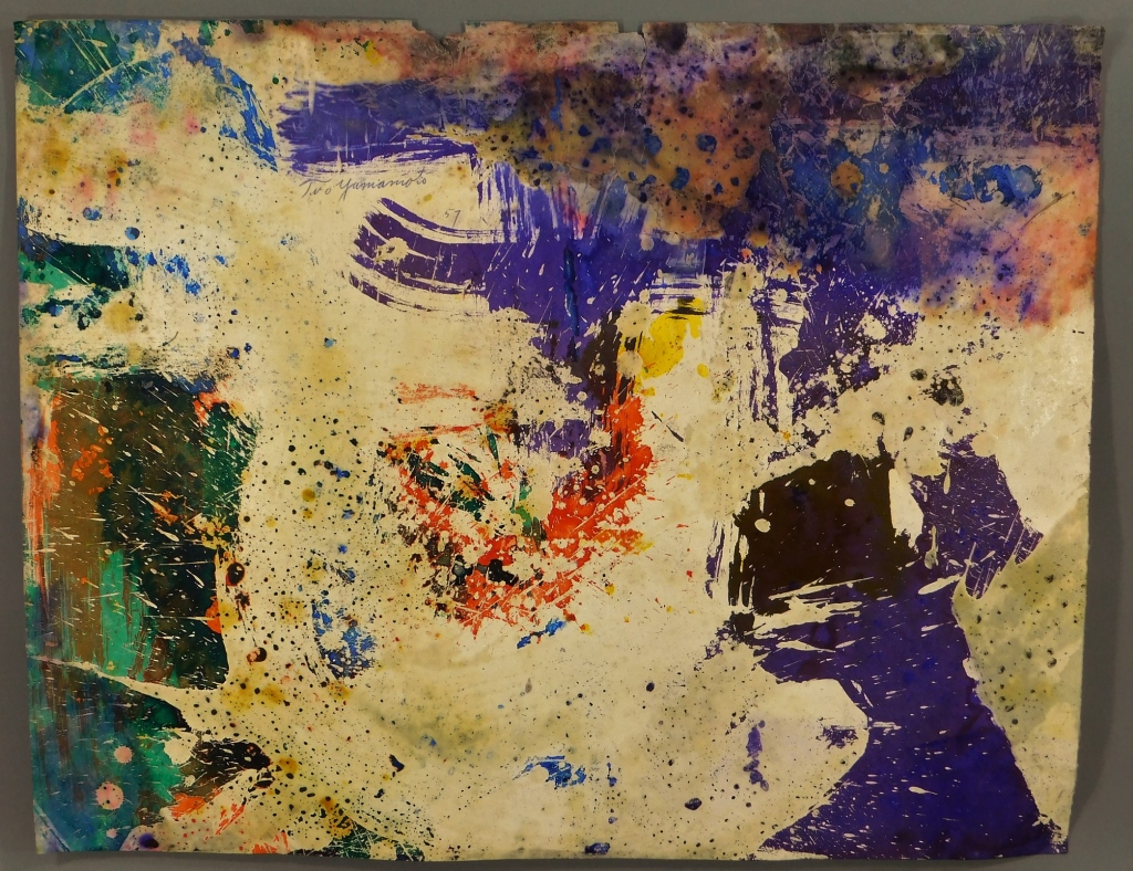 Appraisal: TARO YAMAMOTO ABSTRACT EXPRESSIONIST WC PAINTING Connecticut New York Massachusetts