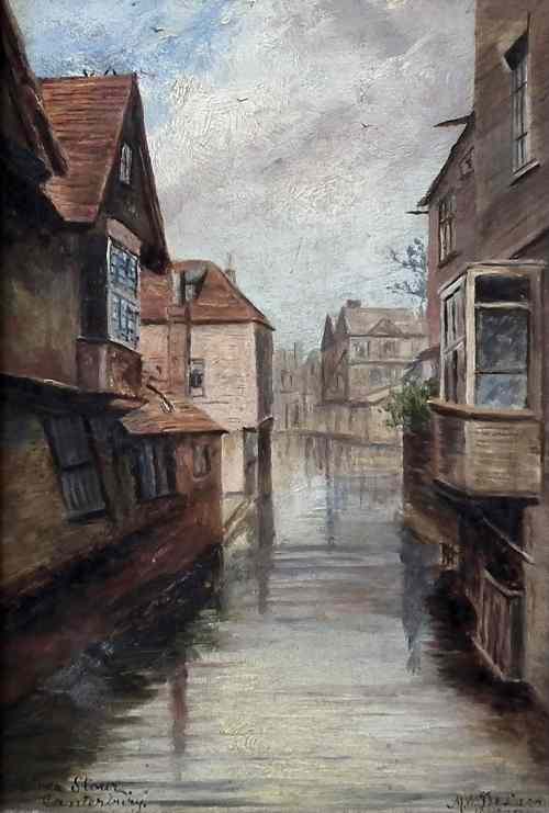 Appraisal: M W de Lasaux - Oil painting - ''River Stour