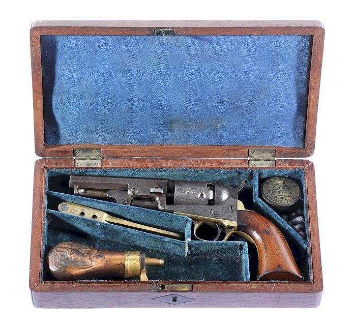 Appraisal: Cased Colt Cal Pocket Percussion Revolver In this lot you