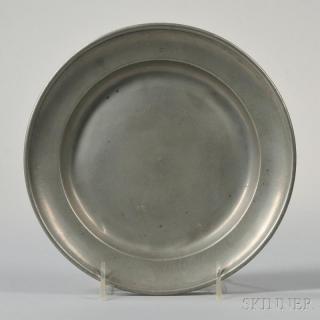 Appraisal: Pewter Plate Benjamin and Joseph Harbeson Philadelphia Pennsylvania - beaded