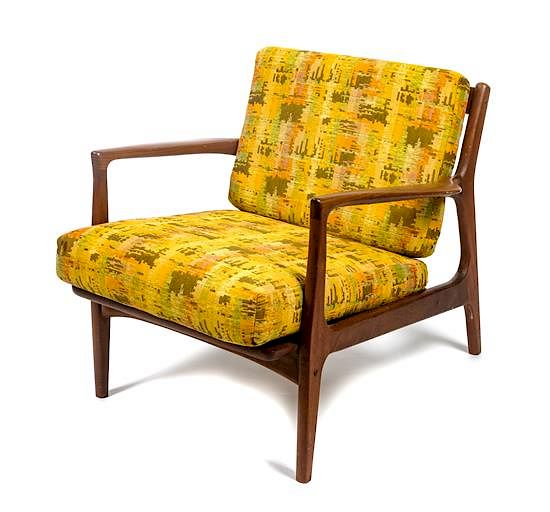 Appraisal: A Danish Lounge Chair Height inches A Danish Lounge Chair