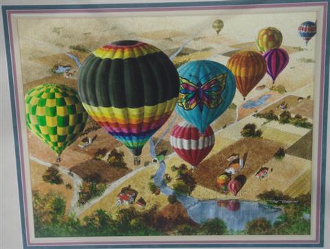 Appraisal: Ron Dembosky American th c Mixed media Balloons In Flight