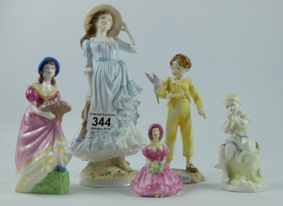 Appraisal: A collection of ceramic figures to include Royal Worcester Summer