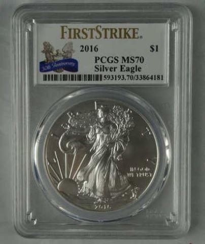 Appraisal: th Anniversary First Strike - oz American Silver Eagle -