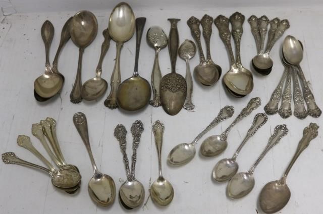 Appraisal: PCS OF MISC STERLING SILVER TO INCLUDETEASPOONS SERVING SPOONS ETC